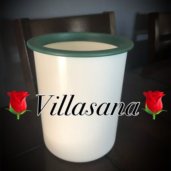 Vintage Tupperware Utensil Caddy Holder White And Hunter Green - Picture 1 of 1